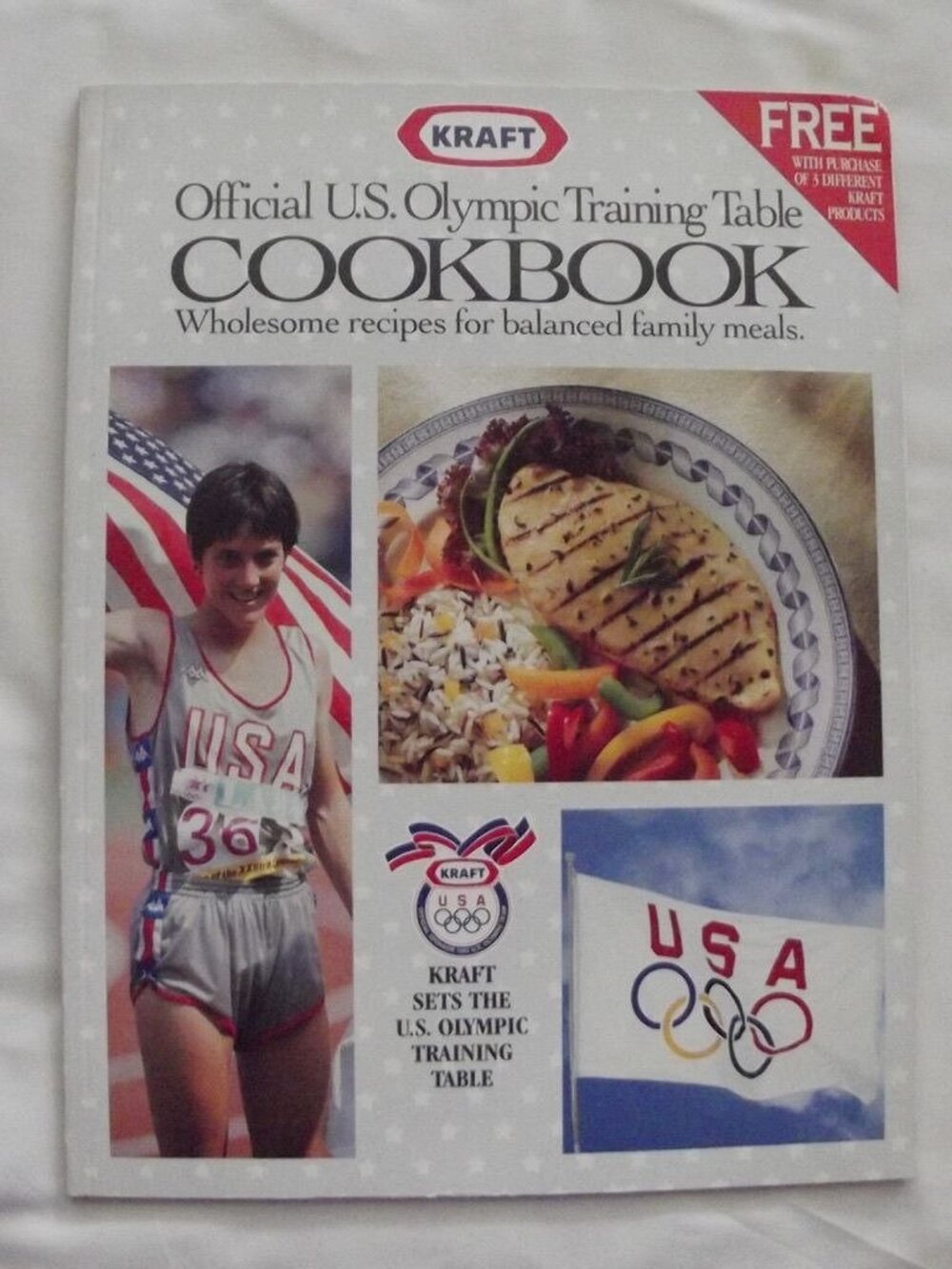 Kraft Official U.S. Olympic Training Table Cookbook Vintage 1992 Paperback